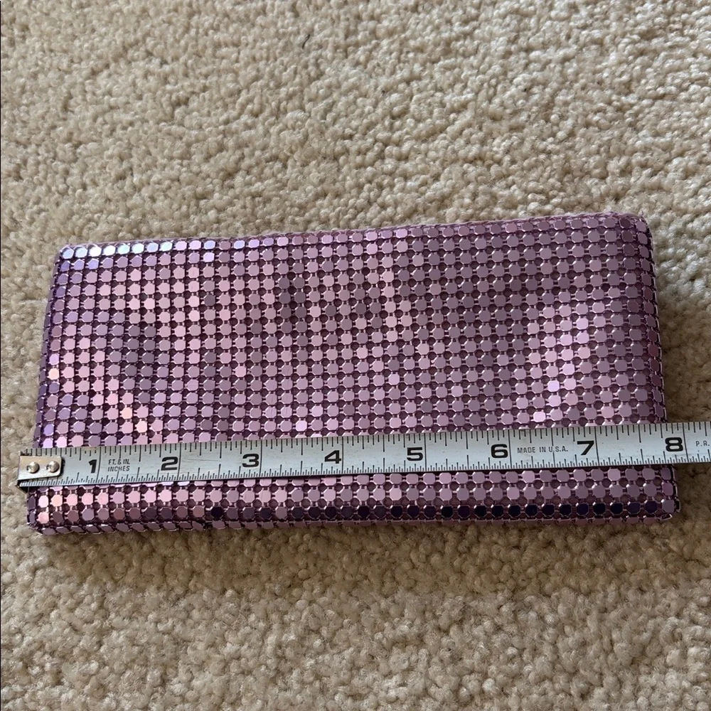 RSVP Women’s Purple Metal Mesh Cosmetic Bag/Clutch Bag